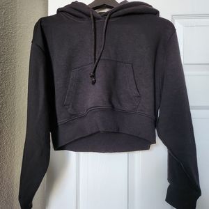 Zara cropped hoodie sweatshirt